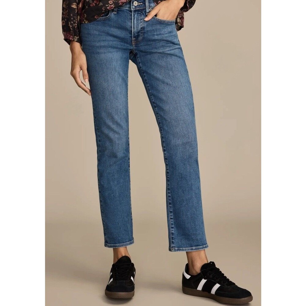 Lucky Brand Sweet Mid Rise Crop Jeans Medium Wash Blue Denim Size 8/29